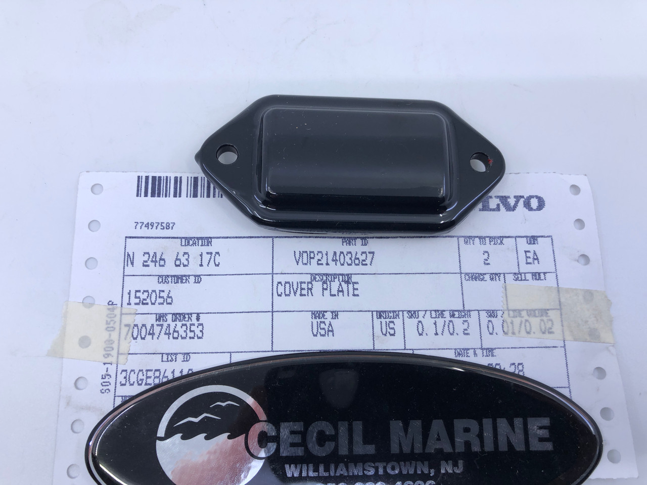 $119.99 * GENUINE VOLVO no tax* COVER PLATE 21403627 *In Stock & Ready To Ship!