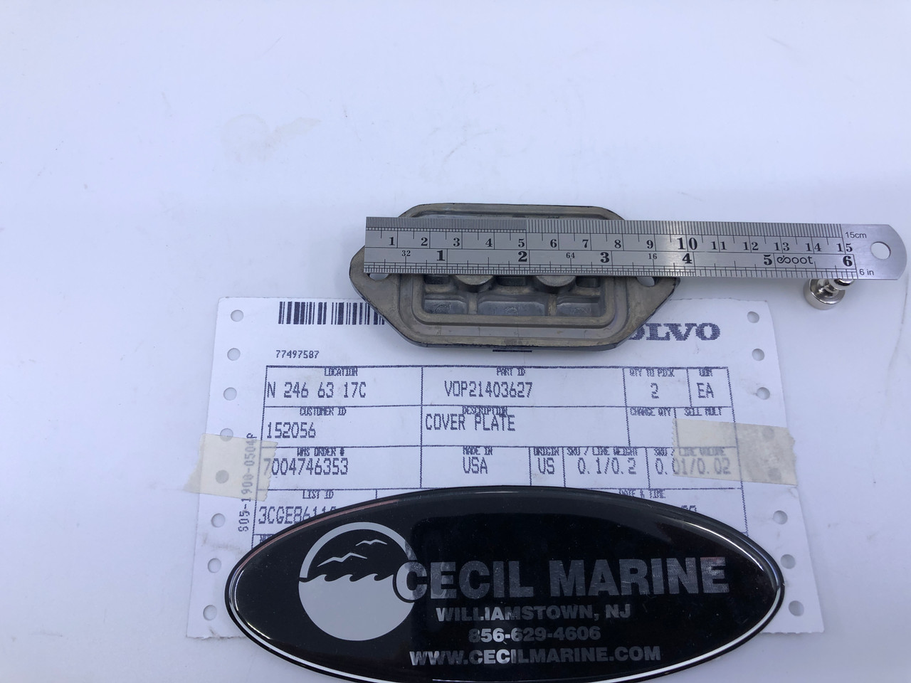 $119.99 * GENUINE VOLVO no tax* COVER PLATE 21403627 *In Stock & Ready To Ship!