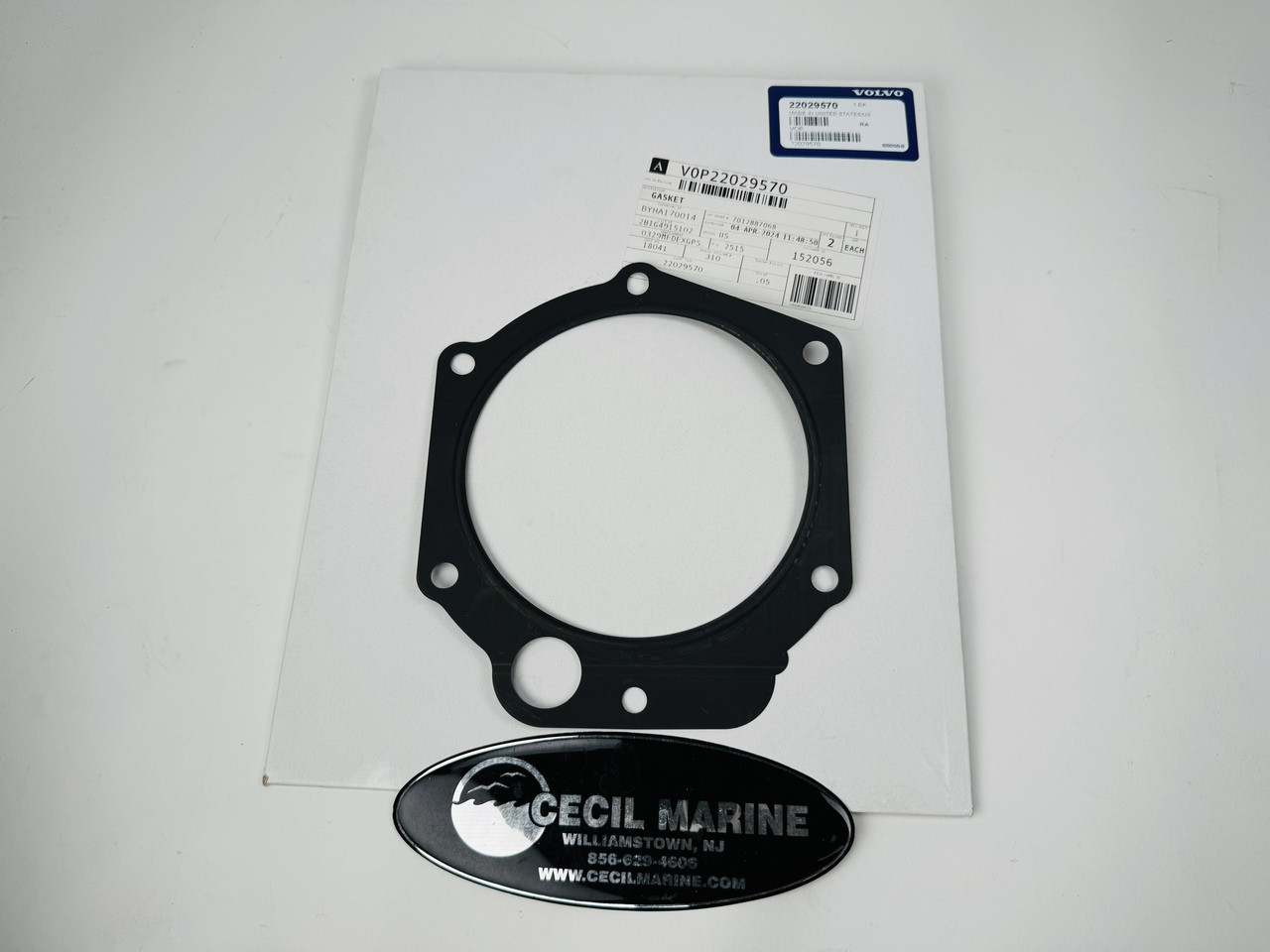 $56.99* GENUINE VOLVO no tax* EXHAUST GASKET 22029570  *In Stock & Ready To Ship!
