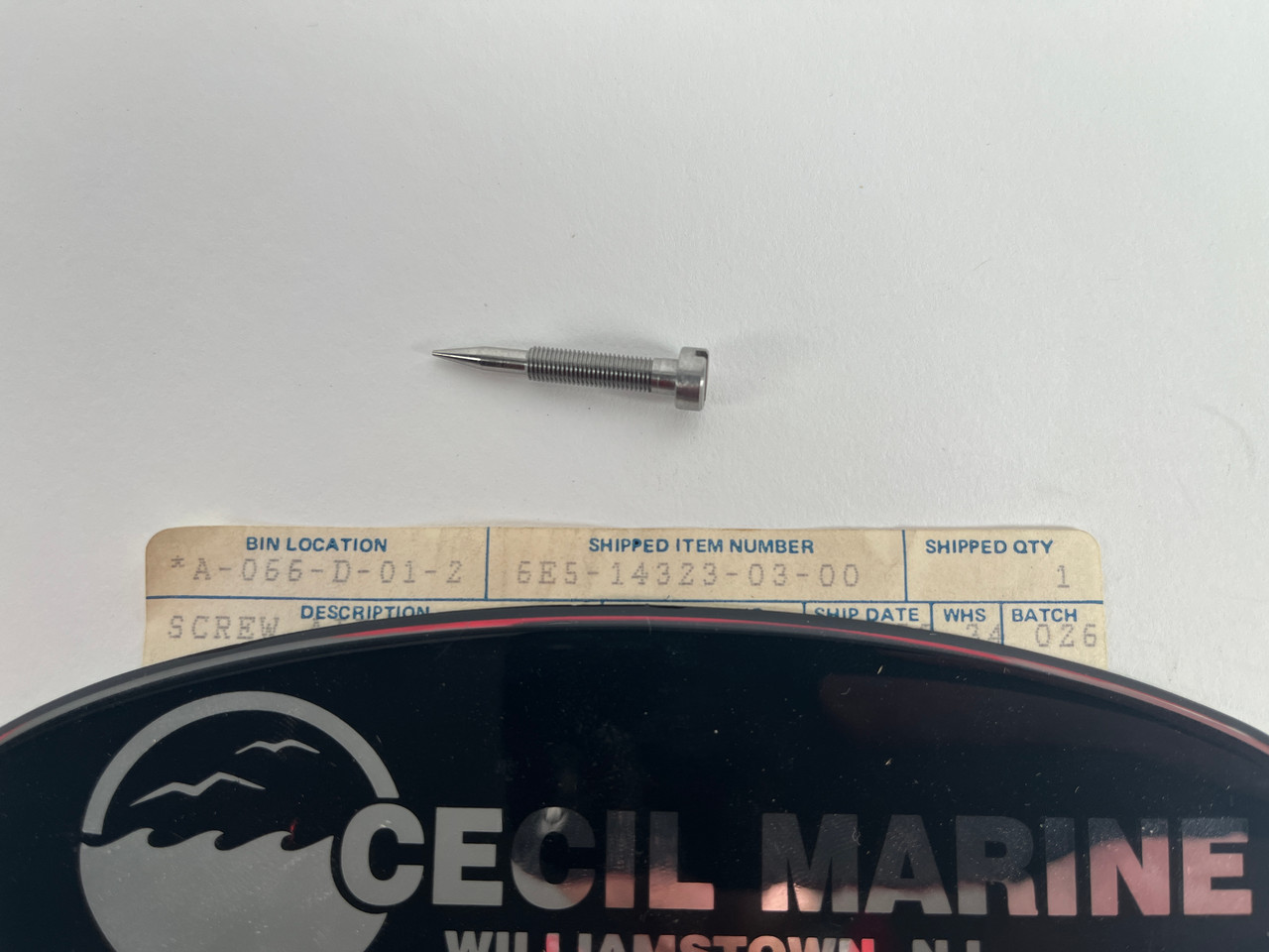 $21.99* GENUINE YAMAHA no tax* GENUINE YAMAHA SCREW,AIR ADJ 6E5-14323-03-00 *In Stock & Ready To Ship