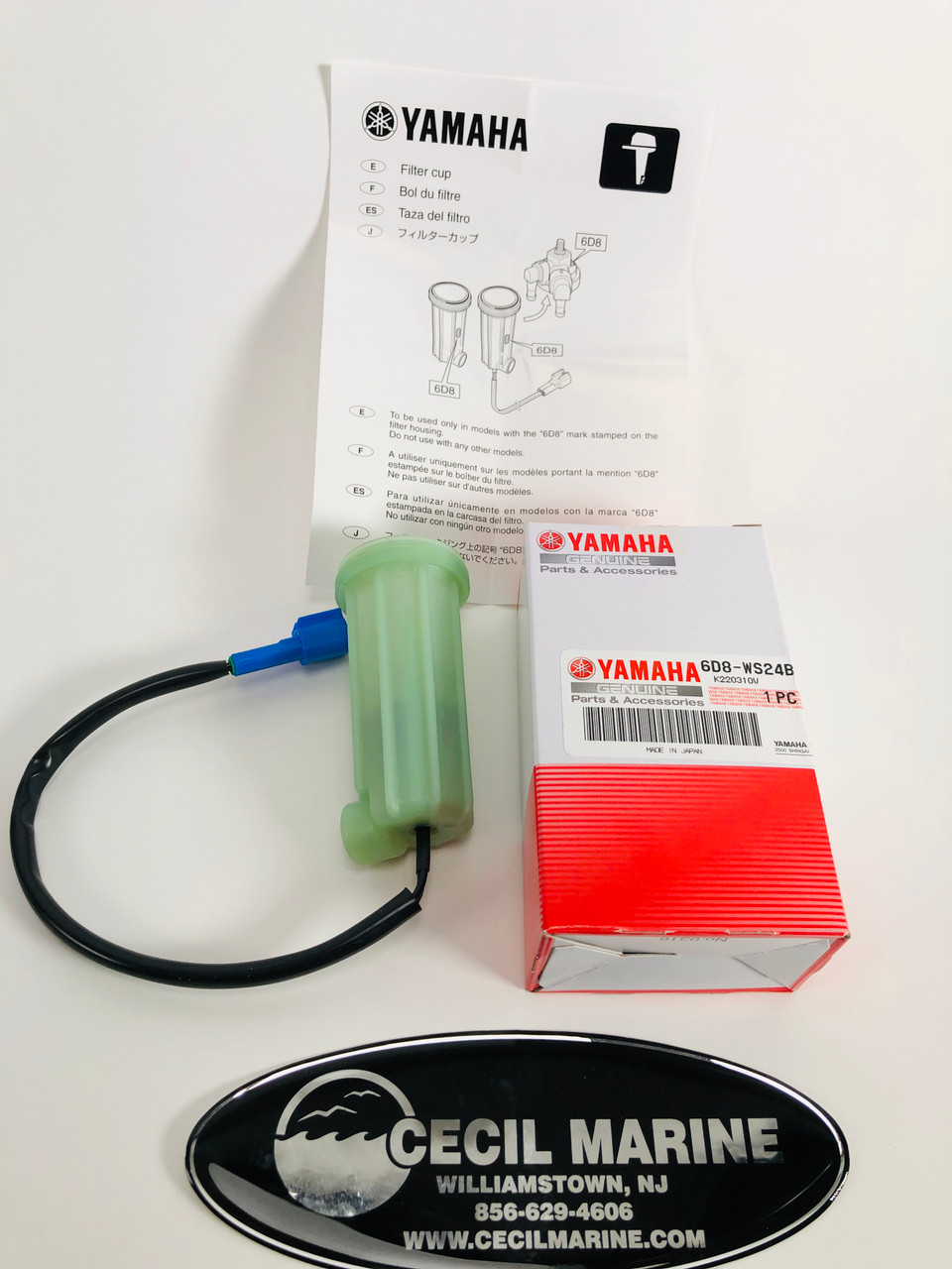 $107.99* GENUINE YAMAHA no tax* FUEL FILTER CUP 6D8-WS24B-00-00