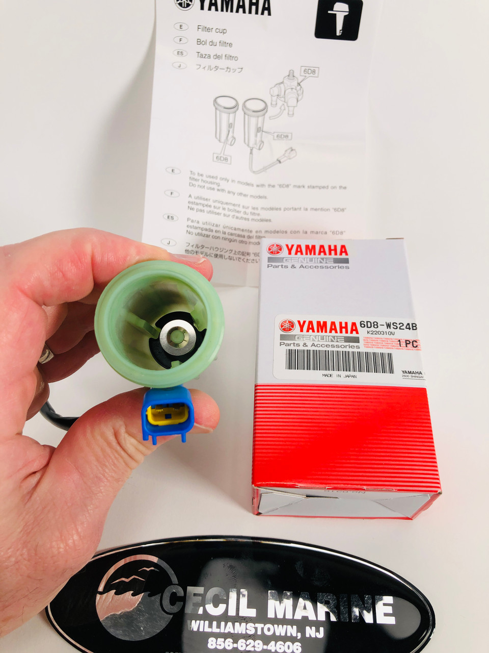 $99.99* GENUINE YAMAHA no tax* FUEL FILTER CUP 6D8-WS24B-00-00  *In Stock And Ready To Ship!