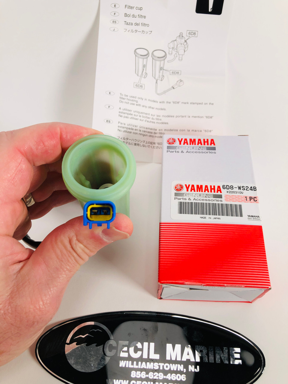 $107.99* GENUINE YAMAHA no tax* FUEL FILTER CUP 6D8-WS24B-00-00 $107.99* GENUINE YAMAHA no tax* FUEL FILTER CUP 6D8-WS24B-00-00