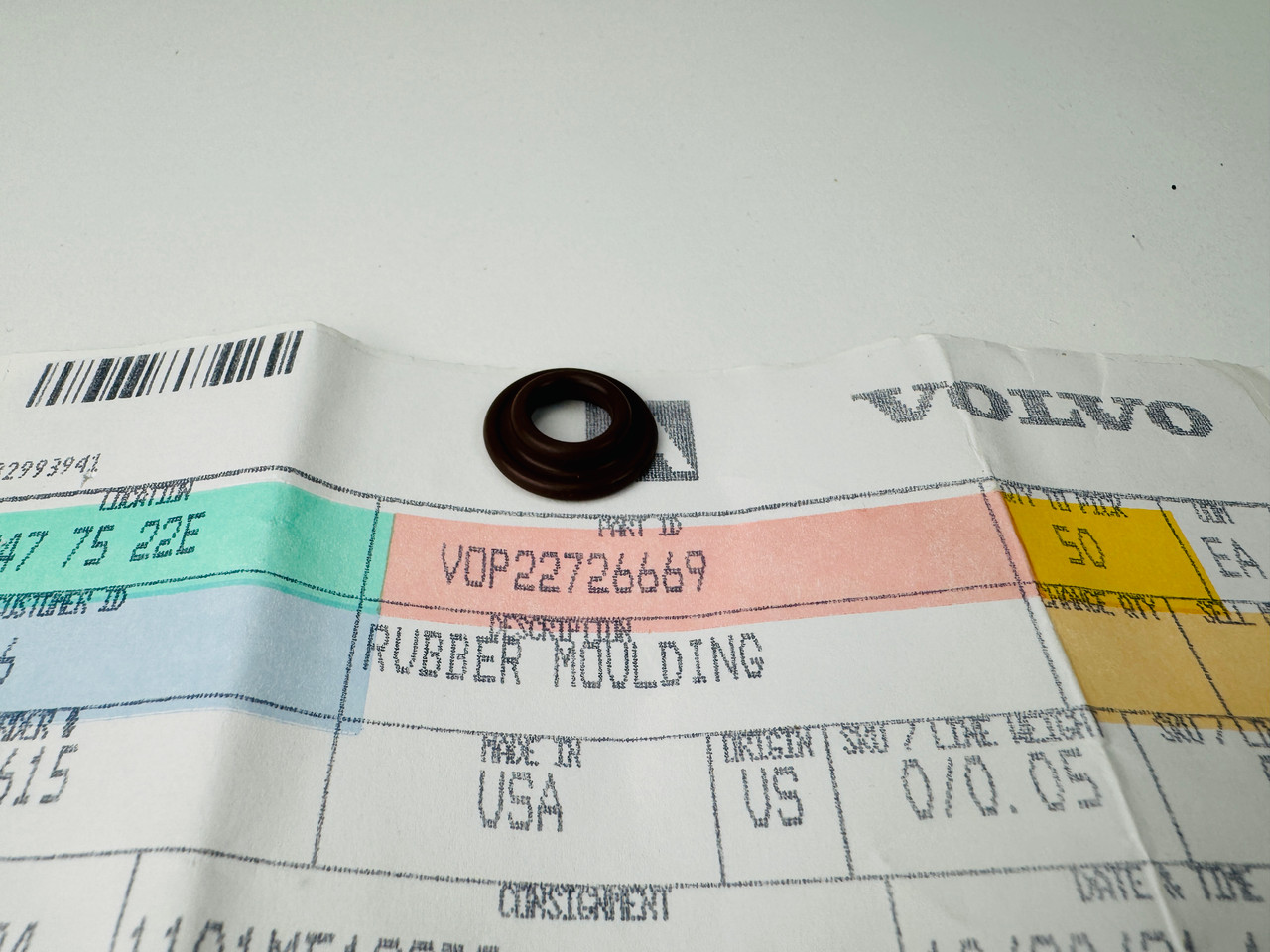 $9.99* GENUINE VOLVO RUBBER SEAL FOR DIPSTICK 22726669 *In Stock & Ready To Ship!