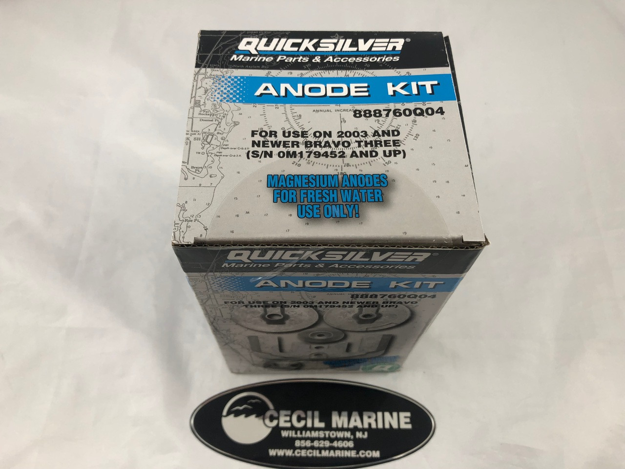 Genuine MerCruiser 2003 & Newer Bravo 2 & 3 For Fresh Water Magnesium Anode Kit - 888760Q04  *In Stock & Ready To Ship!