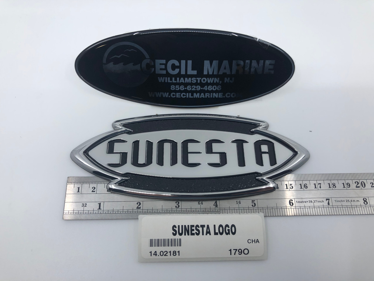 This product has been discontinued by the manufacturer. Once our remaining inventory has been sold, it will no longer be available and will not be restocked.  - DECAL -  SUNESTA  - 6 5/8" X 2 1/2" *In Stock & Ready To Ship!
