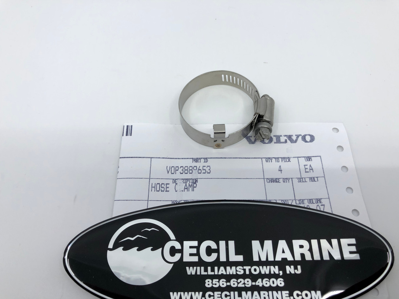 $5.99* GENUINE VOLVO PORT WATER HOSE CLAMP 3889653  **In Stock & Ready To Ship!