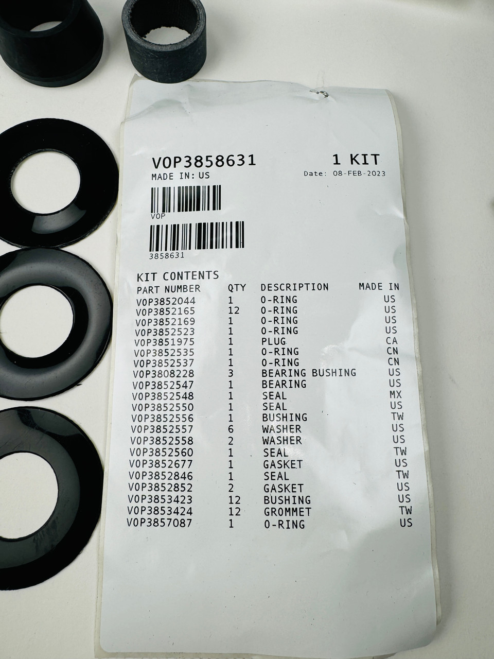 $179.99* GENUINE VOLVO no tax*  TRANSOM SEALING KIT 3858631*In Stock & Ready To Ship!