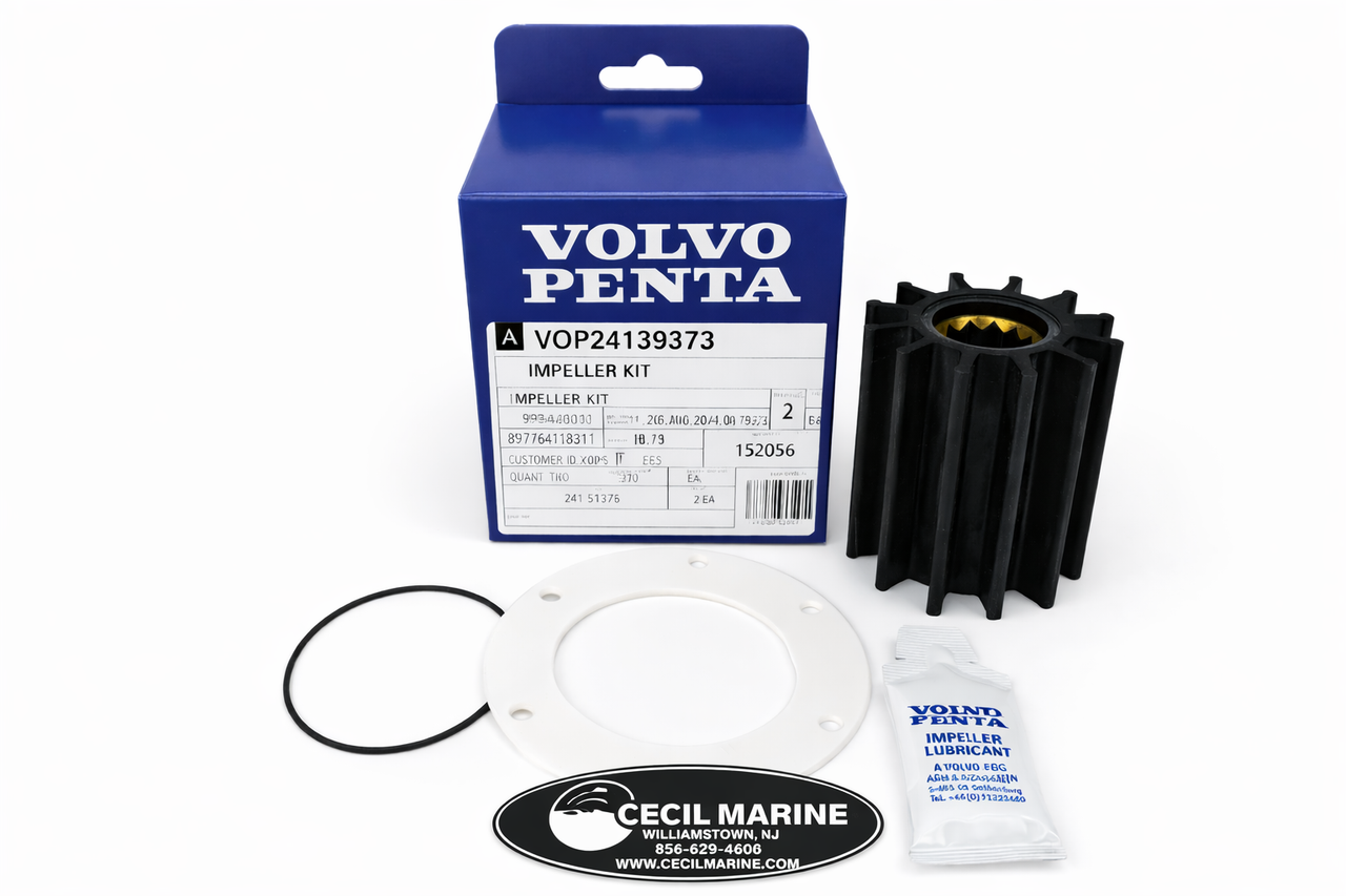$149.99* GENUINE VOLVO no tax* DIESEL SEA WATER IMPELLER KIT 24139373 (Volvo's previous part number were 22994993 & 21951358)*In Stock & Ready To Ship!