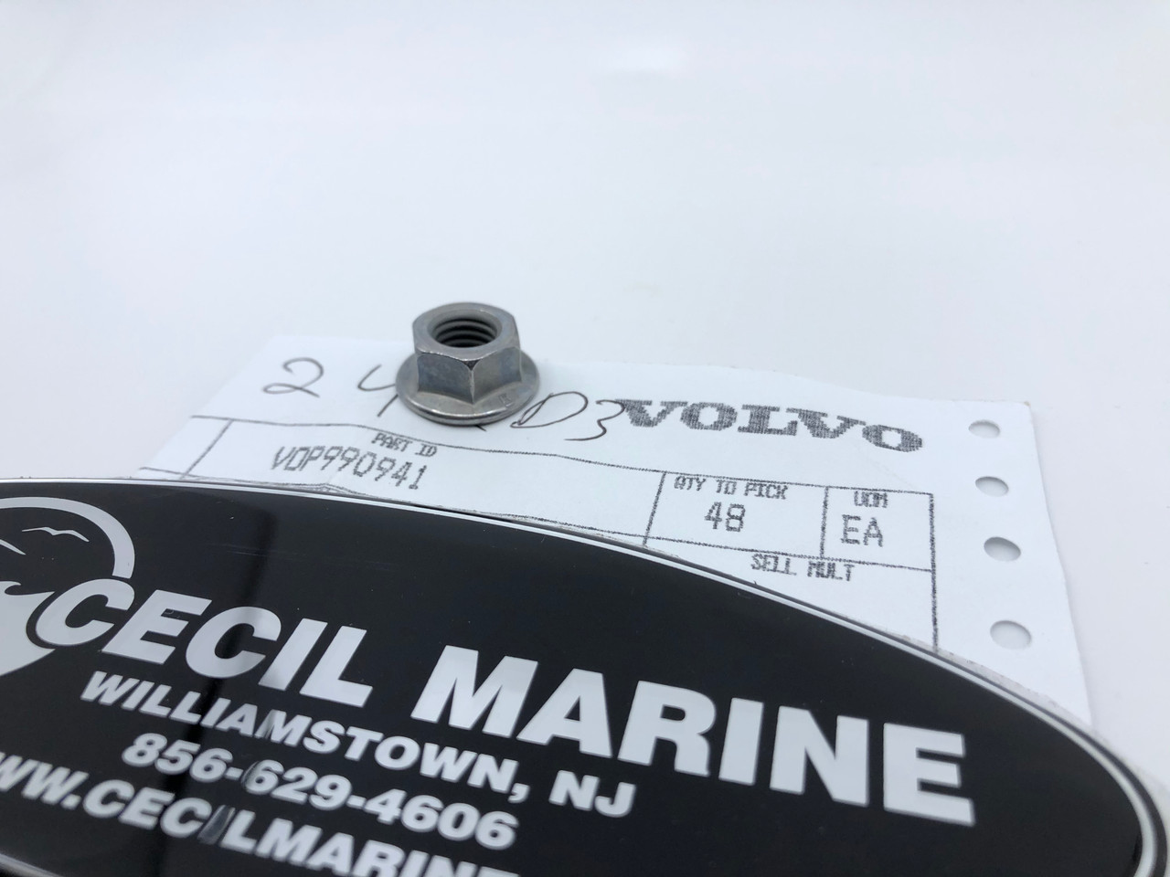 $3.99* GENUINE VOLVO FLANGE NUT 990941 *In Stock & Ready To Ship
