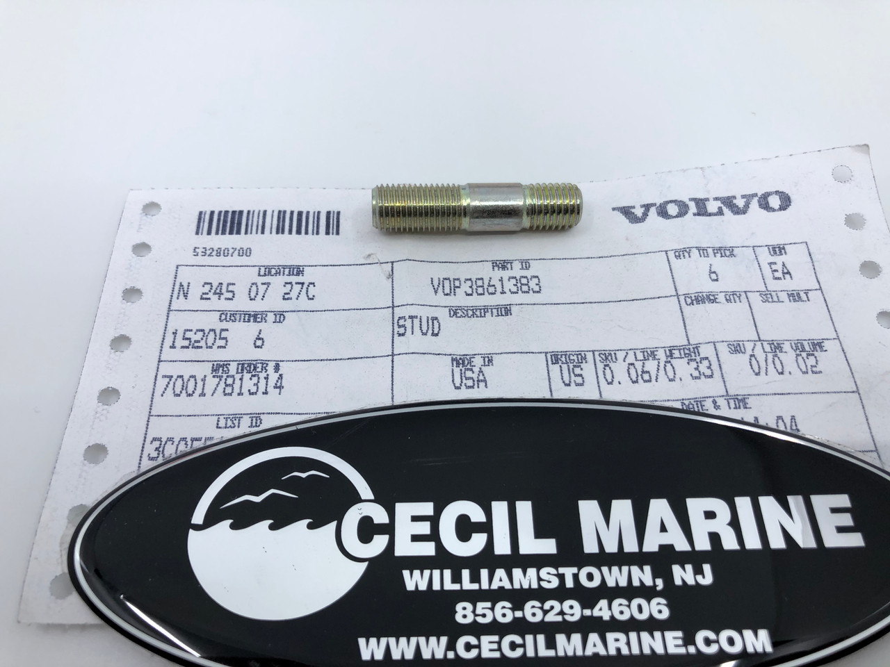 $26.99* GENUINE VOLVO STUD 3861383 *In Stock & Ready To Ship!