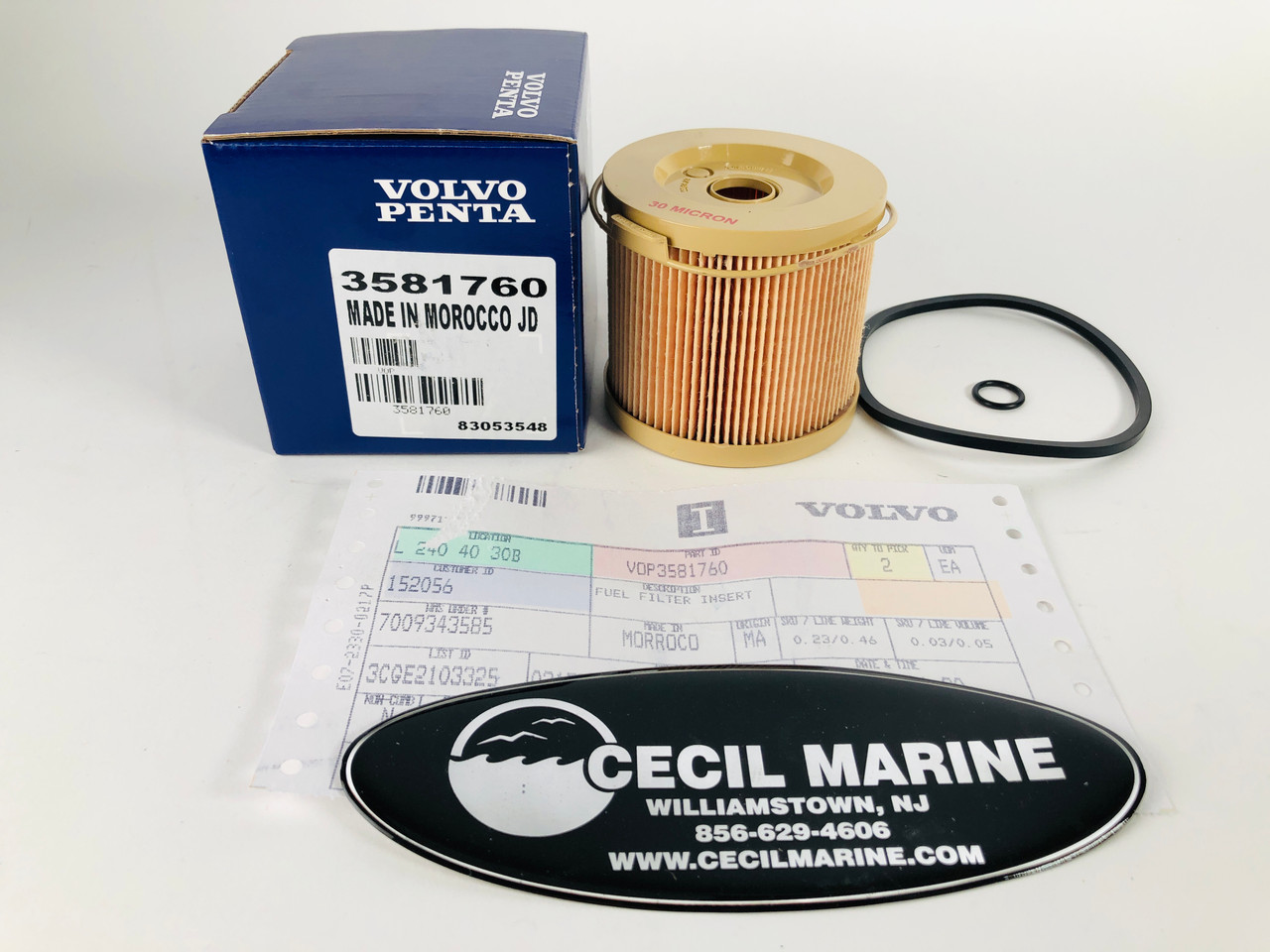 $27.99* GENUINE VOLVO no tax* FUEL FILTER INSERT 3581760 *In Stock