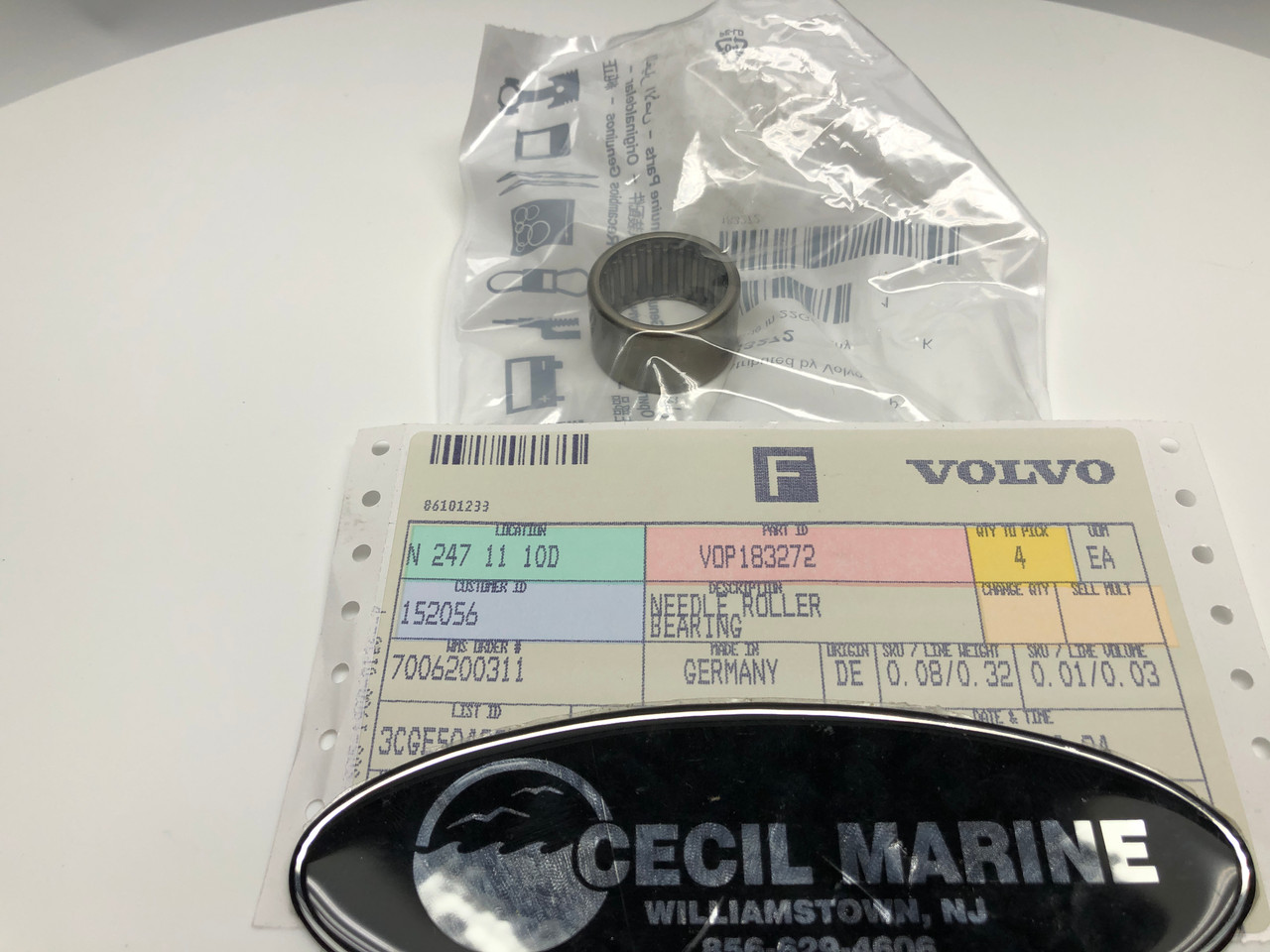 $38.99* GENUINE VOLVO NEEDLE ROLLER BEARING 183272 *In Stock & Ready To Ship!