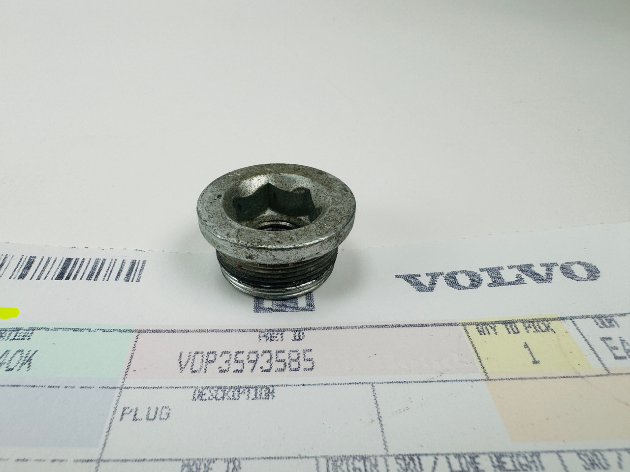 $69.99* GENUINE VOLVO no tax* PLUG 3593585 *Special Order 10 To 14 Days For Delivery