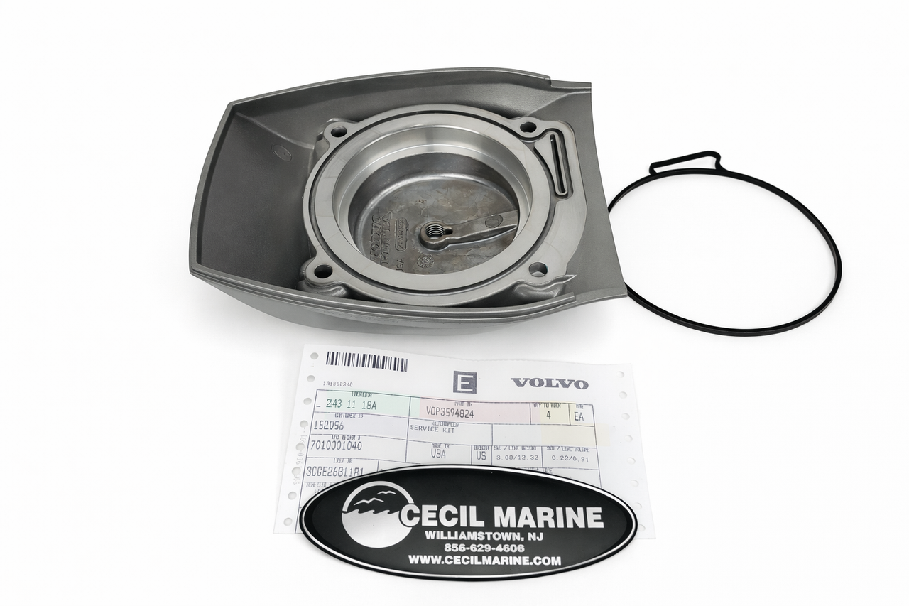 $419.99*GENUINE VOLVO no tax* UPPER DRIVE TOP COVER & GASKET SERVICE KIT3594824 (Volvo's previous part numbers were 3842916 & 21709796) *In Stock & Ready To Ship!