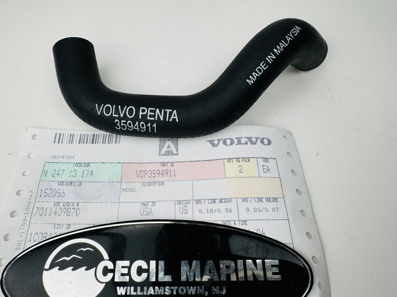 $49.99* GENUINE VOLVO no tax* HOSE 3594911 *In Stock & Ready To Ship!