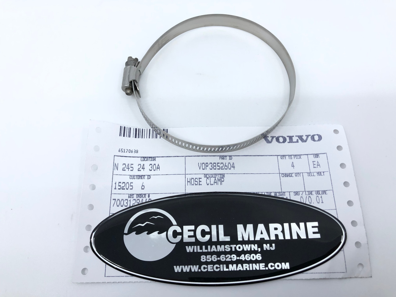 $7.99* GENUINE VOLVO no tax* HOSE CLAMP 3852604 *In Stock & Ready To Ship!