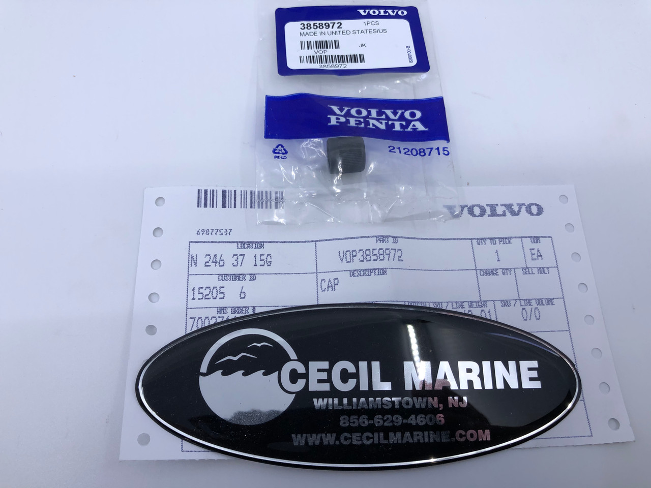 $49.88* GENUINE VOLVO no tax* CAP 3858972 *Special Order 10 To 14 Days For Delivery