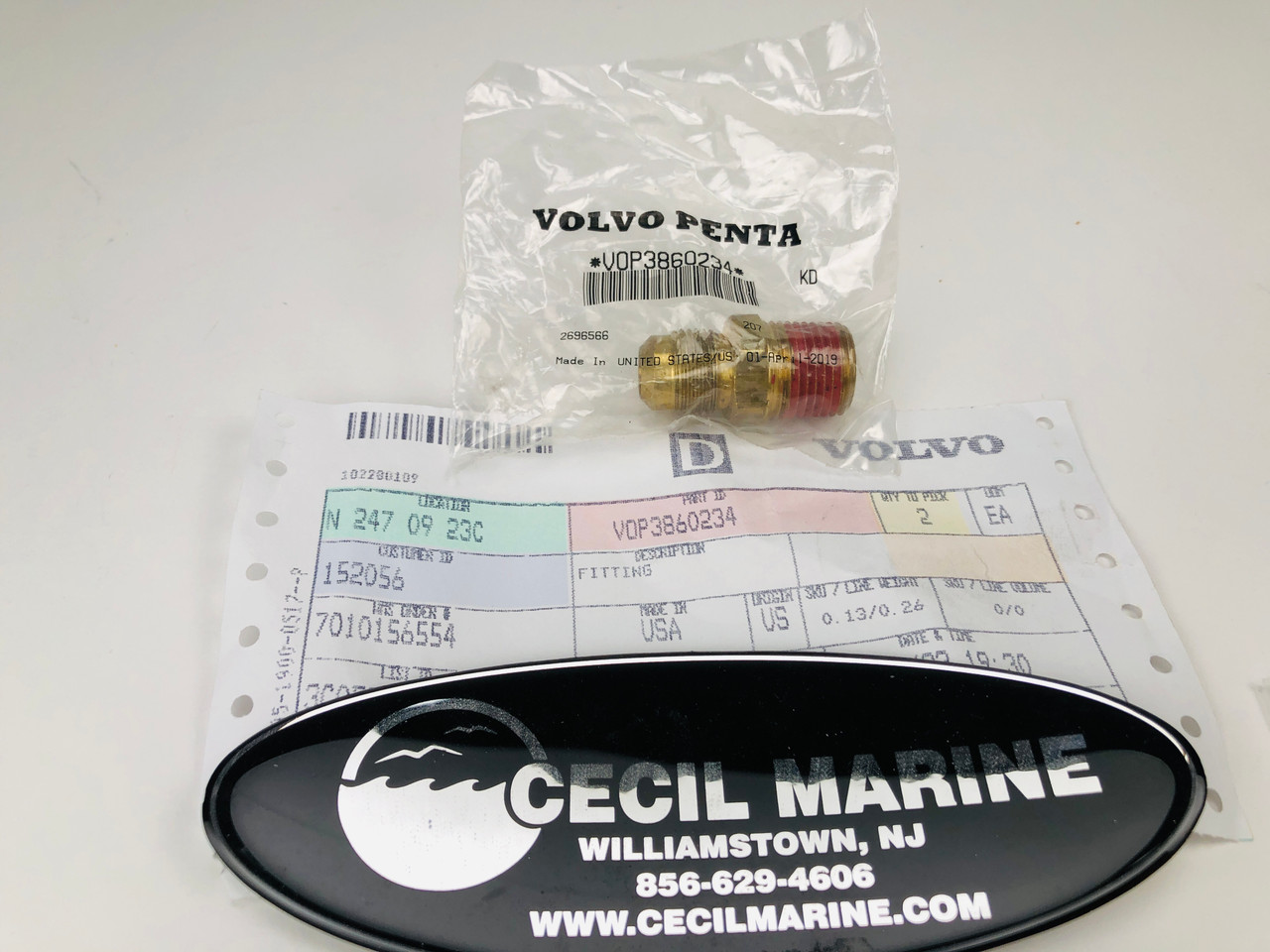 $29.99* GENUINE VOLVO no tax* FITTING 3860234  *In Stock & Ready To Ship!