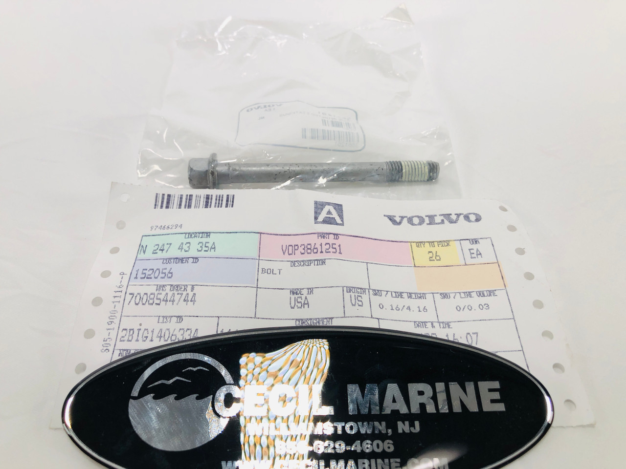 $14.99* GENUINE VOLVO no tax* HEAD BOLT 3861251 *In Stock & Ready To Ship!