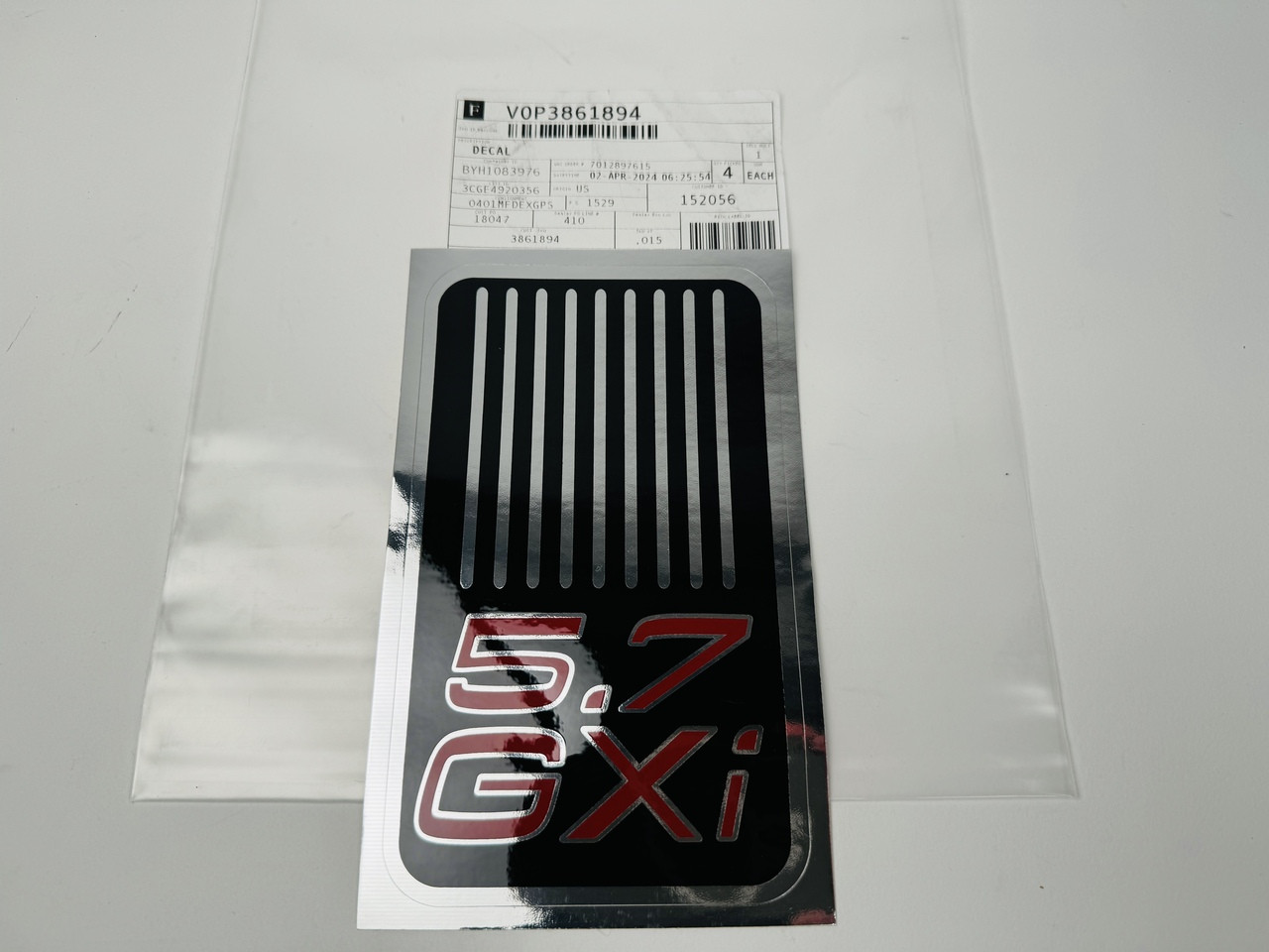 $14.99* GENUINE VOLVO no tax*5.7 GXi DECAL 3861894 *In Stock