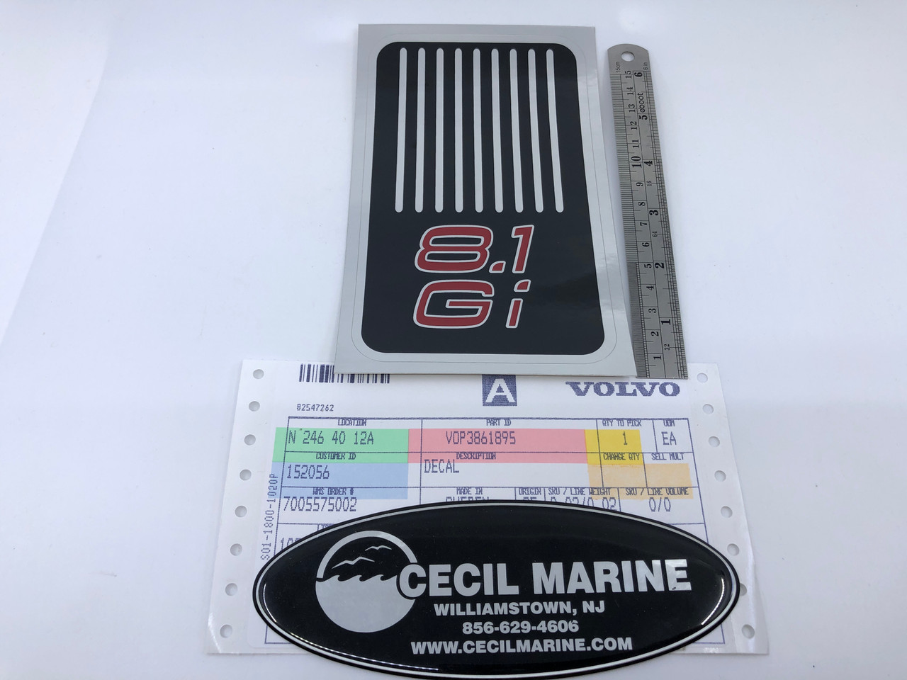 $15.99 * GENUINE VOLVO 8.1 Gi DECAL 3861895 *In Stock & Ready To Ship!