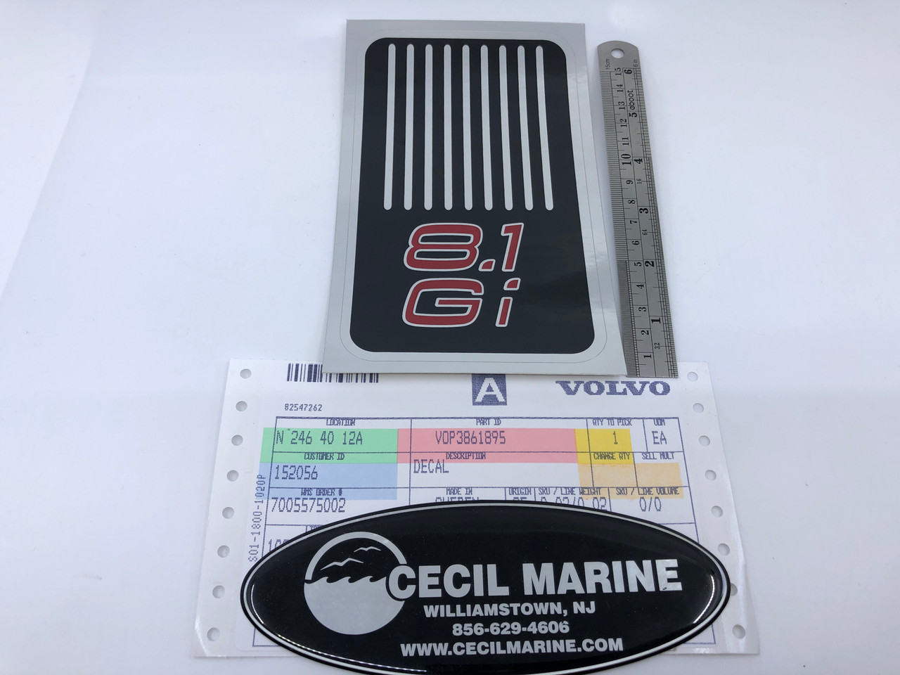 $15.99 * GENUINE VOLVO 8.1 Gi DECAL 3861895 *In Stock & Ready To Ship!