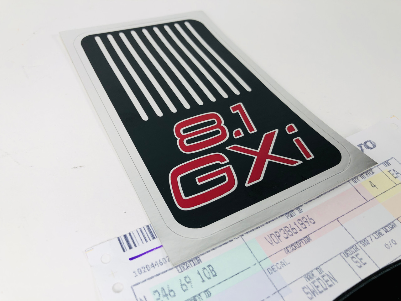 【新品未使用】VOLVO SERVICEサインプレート $15.99* GENUINE VOLVO 8.1 GXi DECAL 3861896 *In Stock & Ready To