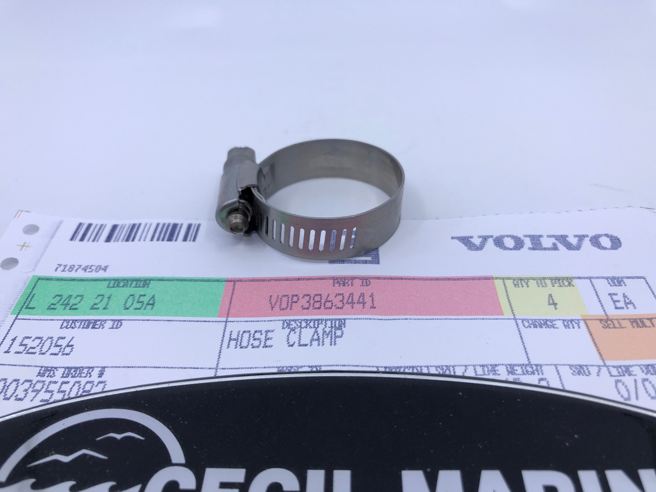 $9.99* GENUINE VOLVO HOSE CLAMP 3863441 GENUINE VOLVO HOSE CLAMP *In Stock & Ready To Ship!