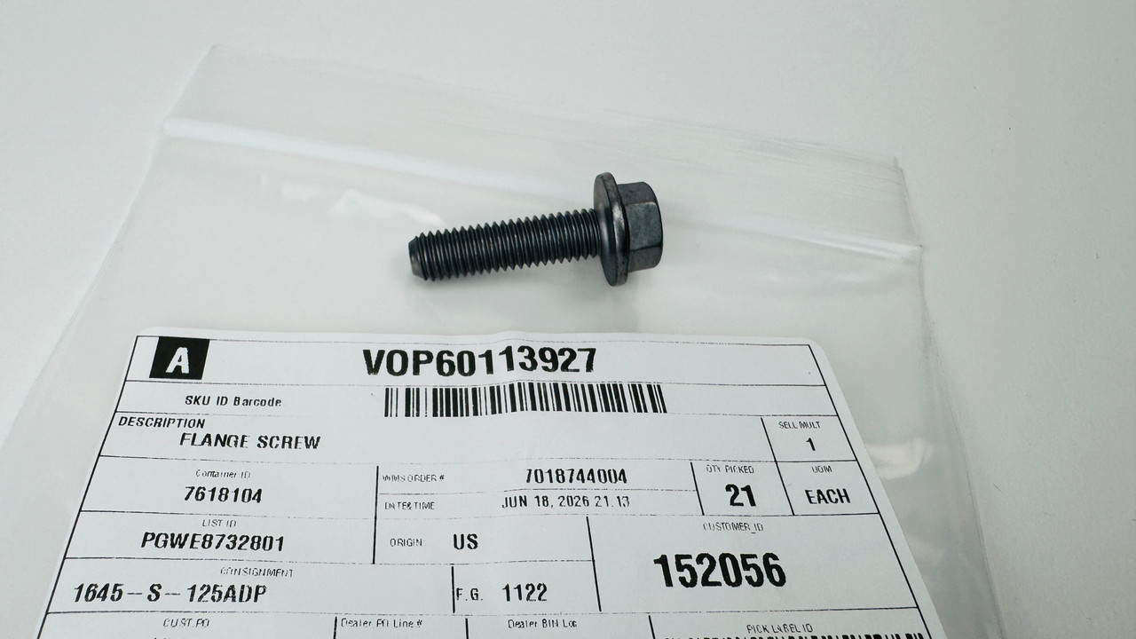$5.99* GENUINE VOLVO FLANGE SCREW 60113927 *In Stock & Ready To Ship!