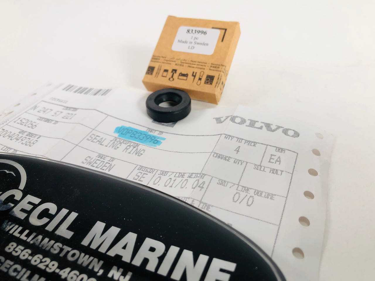 $24.99* GENUINE VOLVO no tax* SEALING RING 833996 *In Stock & Ready To Ship!