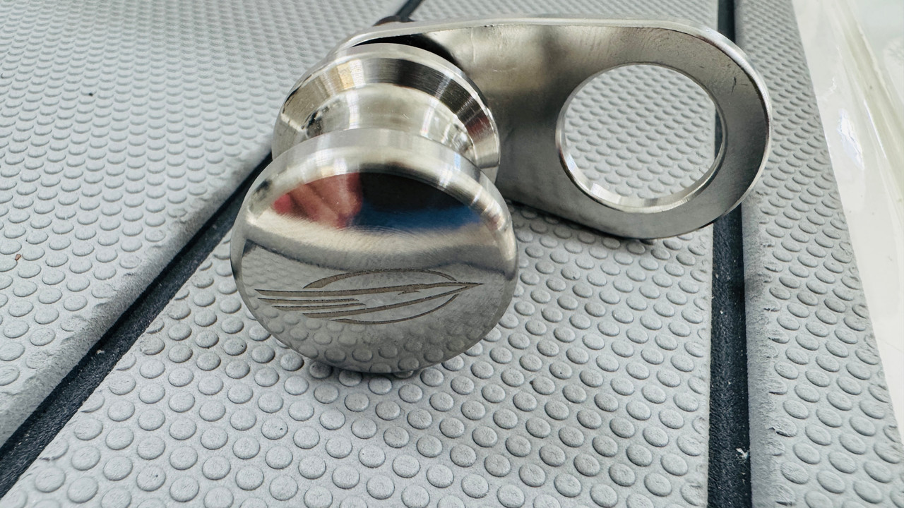 NEW STYLE FENDER HOLDER STAINLESS STEEL PIN WITH CHAPARRAL LOGO *In Stock & Ready To Ship!