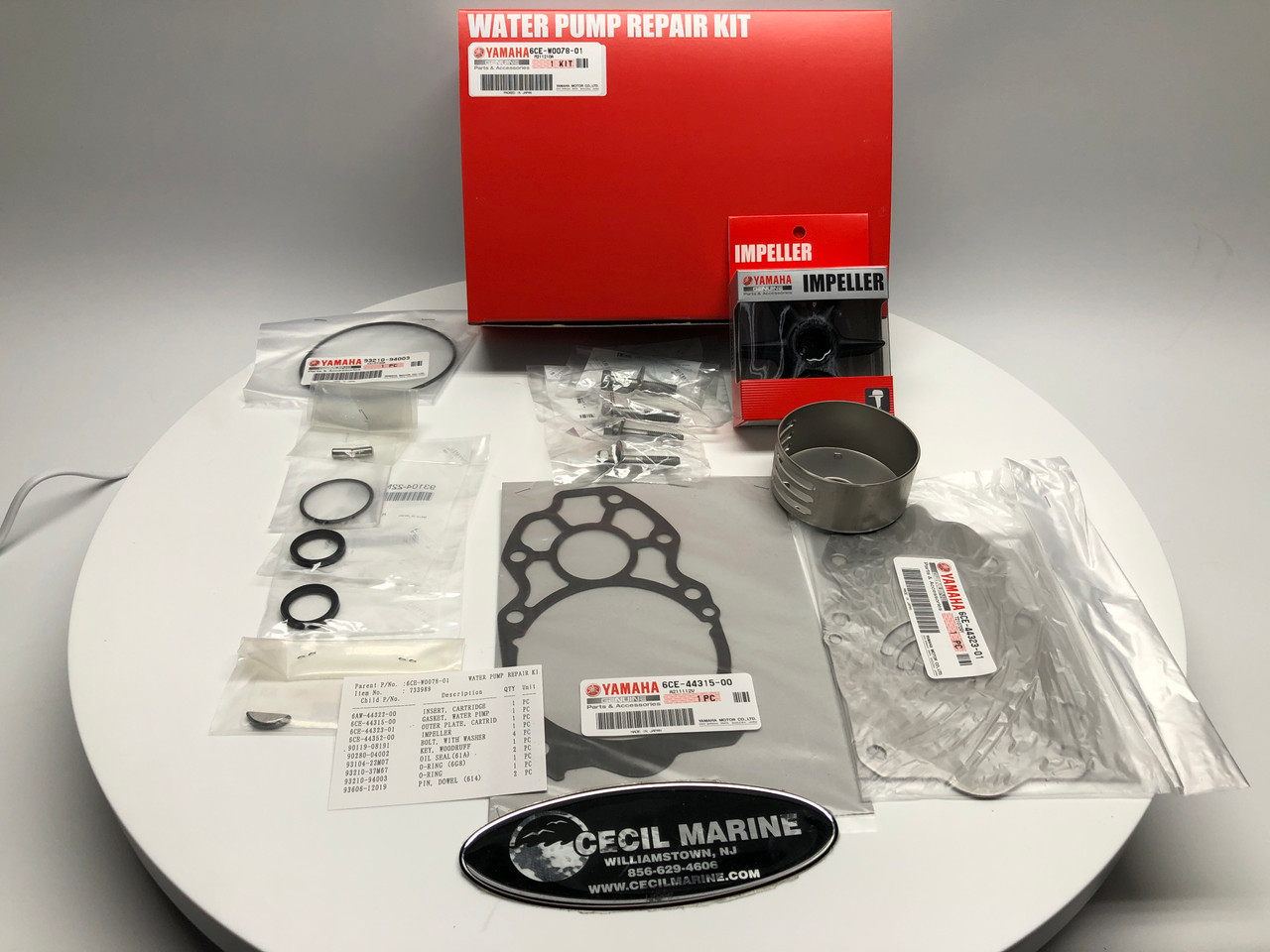 $249.99* GENUINE YAMAHA no tax* WATER PUMP REPAIR KIT 6CE-W0078-02