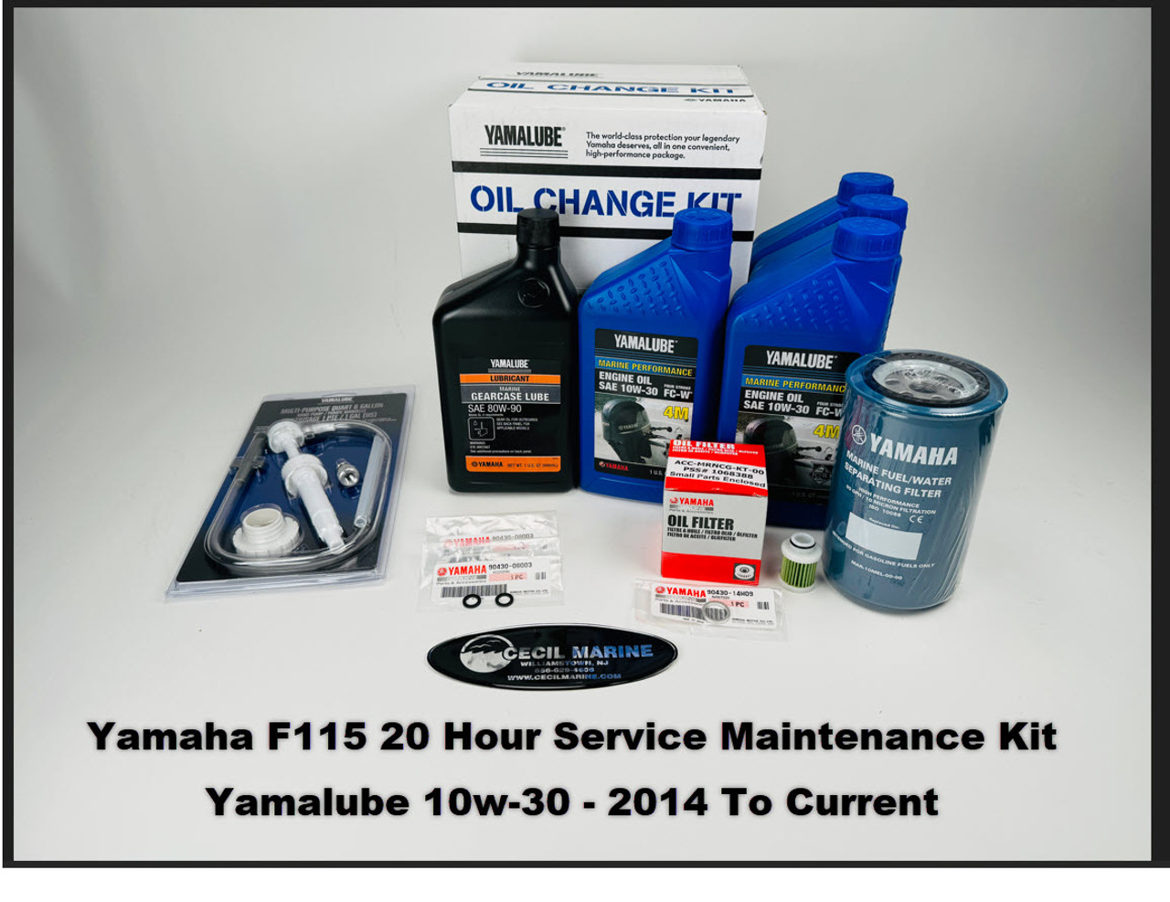 $139.99* GENUINE YAMAHA no tax* YAMAHA F115 20 HOUR SERVICE MAINTENANCE KIT - YAMALUBE 10W-30 - 2006-CURRENT *In Stock & Ready To Ship!