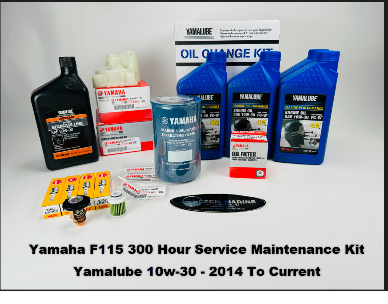 $310.99* GENUINE YAMAHA no tax* YAMAHA F115 300 HOUR SERVICE 10W-30 MAINTENANCE KIT 2014 TO CURRENT *In Stock & Ready To Ship!