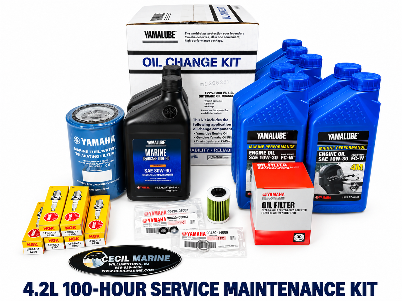$249.99* GENUINE YAMAHA no tax* YAMAHA 4.2L 100 HOUR SERVICE MAINTENANCE KIT - YAMALUBE 10W-30 - 2014-CURRENT *In Stock & Ready To Ship!