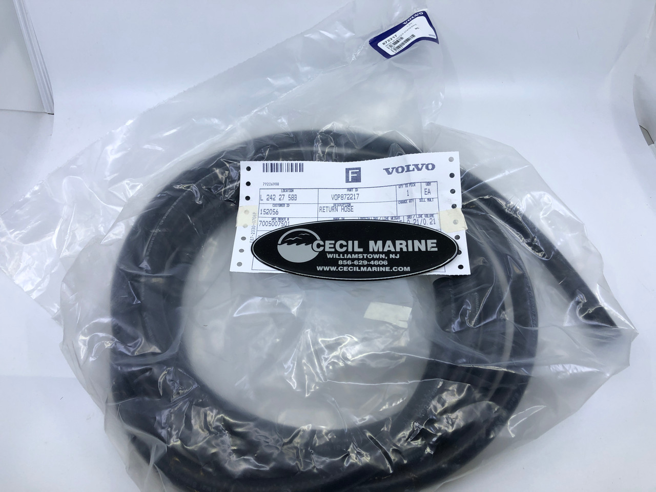 $139.88* GENUINE VOLVO no tax* RETURN HOSE 872217 *Special Order 10 To 14 Days For Delivery