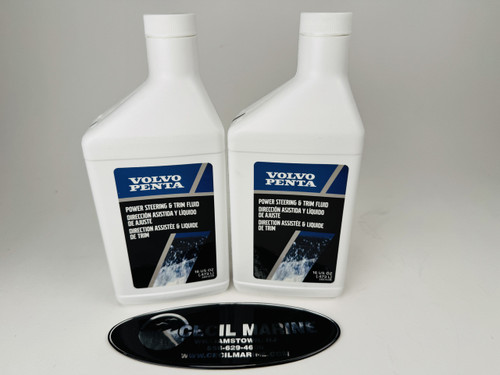 $23.59* 2 Pack of GENUINE VOLVO PENTA POWER STEERING & TRIM FLUID (2-Pack) 16oz. * In Stock & Ready To Ship!