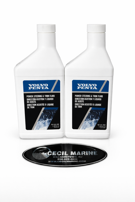 $23.59* 2 Pack of GENUINE VOLVO PENTA POWER STEERING & TRIM FLUID (2-Pack) 16oz. * In Stock & Ready To Ship!