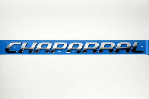CHAPARRAL LARGE CHROME LOGO 32" X 2.5" (Sorry Individual Letters are not available ) SOLD AS A COMPLETE NAME FOR 1 SIDE OF YOUR BOAT  *In Stock & Ready To Ship!