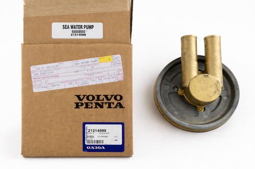 $439.99* GENUINE VOLVO  no tax* SEA WATER PUMP (This genuine Volvo seawater pump comes pre-installed with a genuine Volvo impeller. It is fully assembled and ready for immediate use) 21214599 *In Stock & Ready To Ship!
