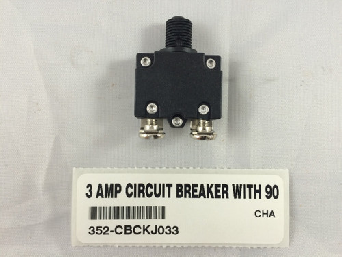 3 AMP CIRCUIT BREAKER WITH 90 DEGREE TERMINALS