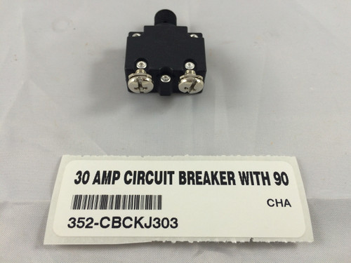 30 AMP CIRCUIT BREAKER WITH 90 DEGREE TERMINALS