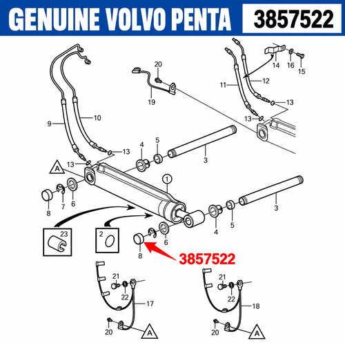 $6.99* GENUINE VOLVO TRIM RAM CAP 3857522  *In Stock & Ready To Ship!