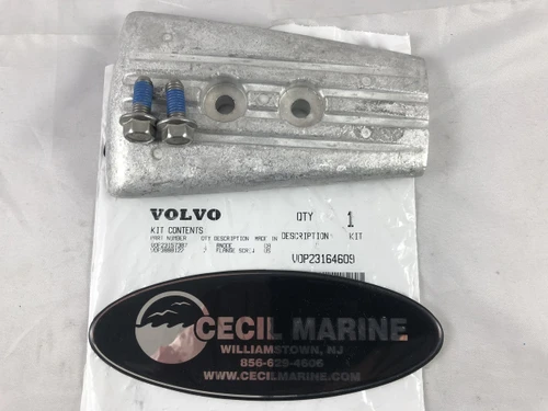 $54.99 GENUINE VOLVO no tax SALT WATER  ANODE KIT ALUMINUM  23164609  *In Stock & Ready To Ship!