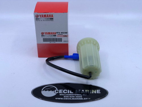 $129.99* GENUINE YAMAHA no tax* FUEL FILTER CUP WITH SENSOR 6P3-WS24B-03-00 (Yamaha's previous part number was 6P3-24562-03-00) *In Stock & Ready To Ship!