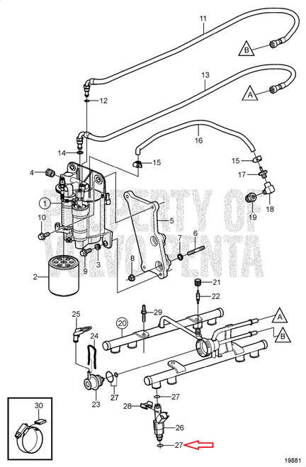 *This item is no longer available, and no alternative options are offered -  VOLVO  INJECTOR O-RING 3858981