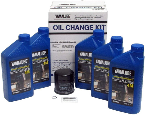 $79.99* GENUINE YAMAHA F150 & F200 ( 4 CYL) 10W30 Oil Change Kit LUB-MRNMR-KT-10 *In Stock & Ready To Ship!