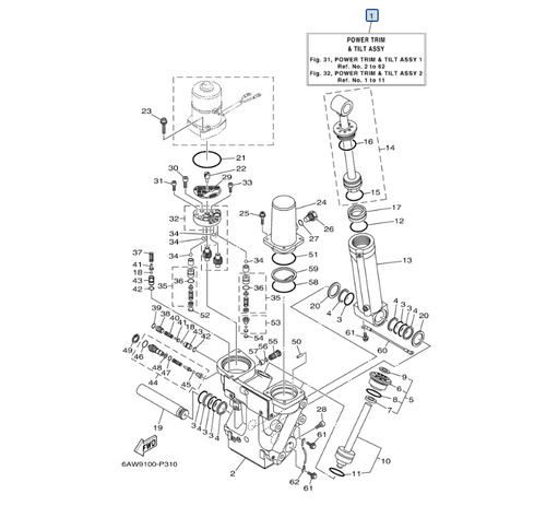 POWER TRIM & TILT ASSY F-350 *Special order 10 to 14 day for delivery