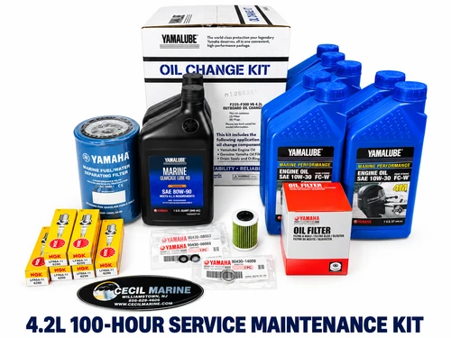 $249.99* GENUINE YAMAHA no tax* YAMAHA 4.2L 100 HOUR SERVICE MAINTENANCE KIT - YAMALUBE 10W-30 - 2014-CURRENT *In Stock & Ready To Ship!